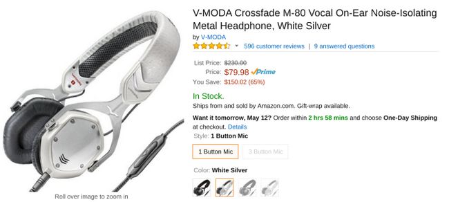 Fotografía - [Offre Alerte] V-Moda Crossfade M-80 à isolation phonique casque Retour en vente à 80 $ sur Amazon et Best Buy